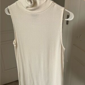 Torrid White Ribbed Knit Turtleneck Top
